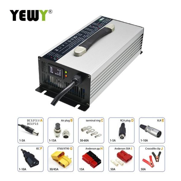 Quality Golf Cart Smart Li Ion Battery Charger 60V 30A High Power LED Display for sale