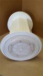 Rotating White Wood Spinner Display Rack / Display Stand With Metal Hooks