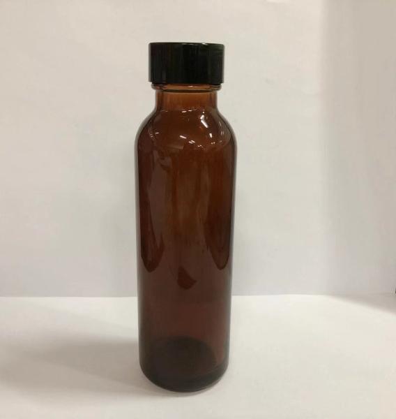 Quality 130ml Amber Glass Lotion Bottle Screw Lid Glass Vials Various Silkscreen And Color OEM for sale