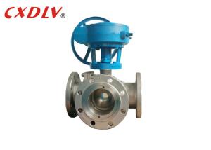 China Stainless Steel 3 Way Ball Valve with T-Port and Gear Operation for Water Oil Gas Air on sale