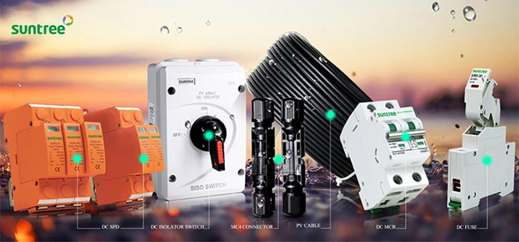 1000V DC SPD 3P Suntree Surge Protector For Solar PV System