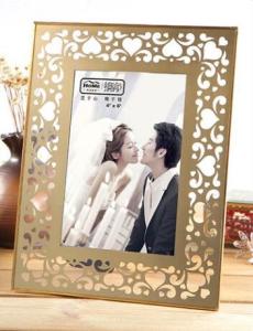 China Durable Brass And Glass Picture Frame Compliment Any Decor 180*230*15MM Size on sale