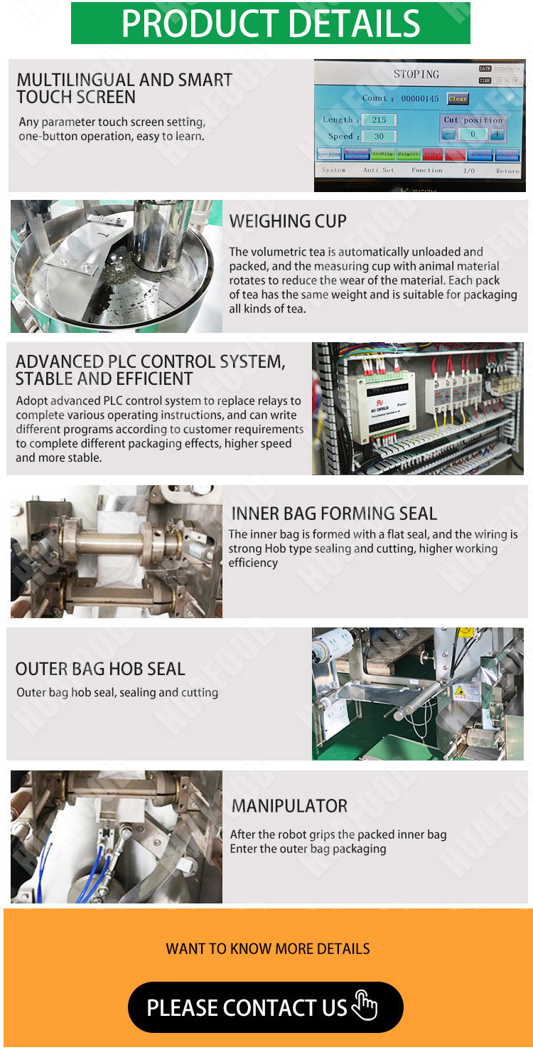 Single Phase Tea Pouch Packing Machine Tea Bag Filler Machine