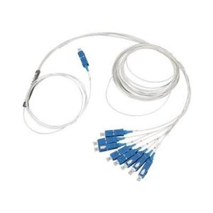 China SC/UPC Mini PLC Splitter 1x8  In Steel Tube With SC/UPC Connectors on sale