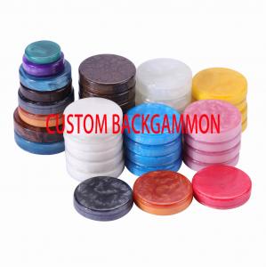 Buy cheap 2 Inch 50mm 2 In 1 Colorful Backgammon Set , Marble Backgammon Checkers Set product