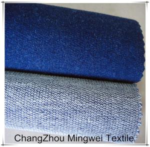 China middle indigo french terry fabric/ knit denim for jeans on sale