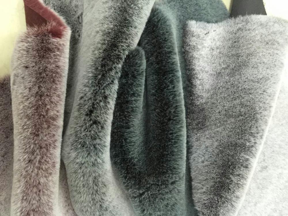 Plush Fabric with 10-20mm Pile and Very Soft Texture 100% Polyester Rabbit Fur Fabric