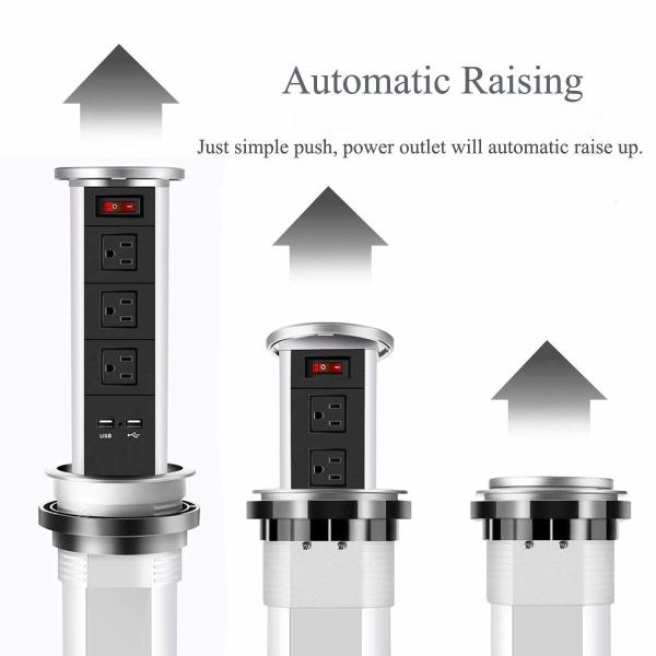 Quality Desk Motorized Pop Up Socket ,  Vertical Motorised Pop Up Electrical Plug Socket Reliable for sale