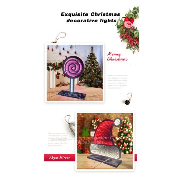 Home Decor Snowman Light Infinity Mirror with 1000lm Luminous Flux and Power Cord