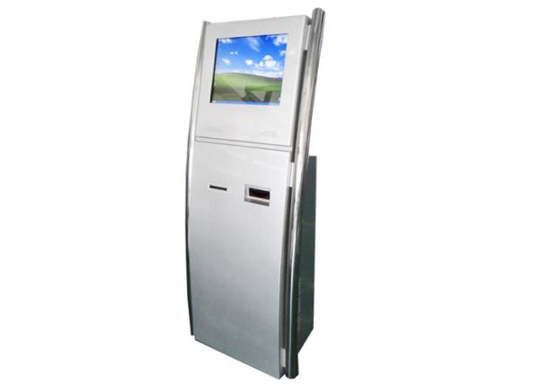 Quality Standalone Information Touch Screen Kiosk 300nits With Two Handhold Poles for sale