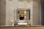 Modern Luxury LED Illuminated Mirror Cabinet Rust Resistant Customized