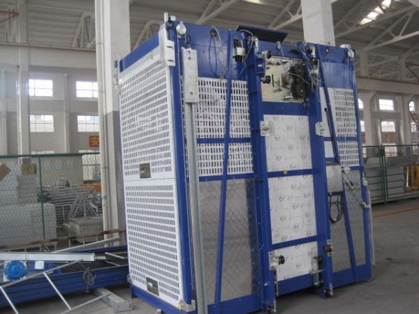 Quality Blue Cage Of Construction Hoist Elevator , Building Lifting Machine for sale