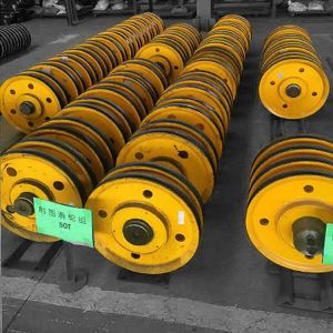 Buy cheap Crane Traveling Rail Flange Forged Steel Wheels Crane Parts product