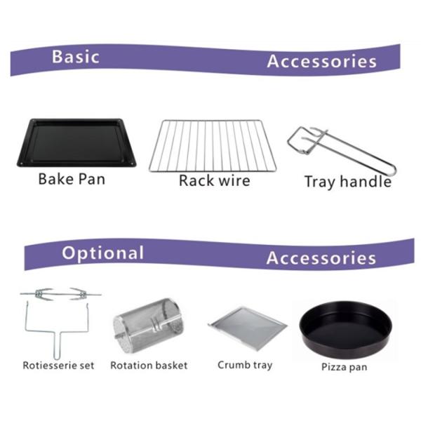 Convection Kitchen Oven 30L Mechanical Operation Baking Roaster S/S 403 CE/CB/ETL/SAA Approval