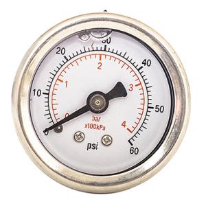 China 304 SS Case 2 Inch Liquid Filled Pressure Gauges Manometer 60 Psi 2.5% 1/4'' NPT on sale