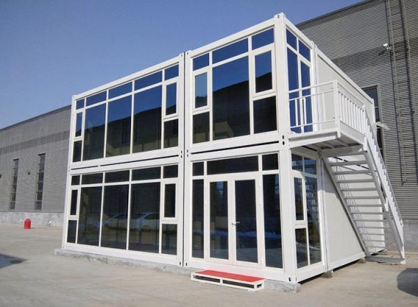Quality Internal Prefabricated Office Container , Flat Readymade 20ft Site Office Container for sale