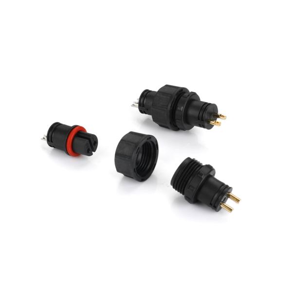 M13 2-Pin Male Female Connector Waterproof Bulkhead Connector for Cable