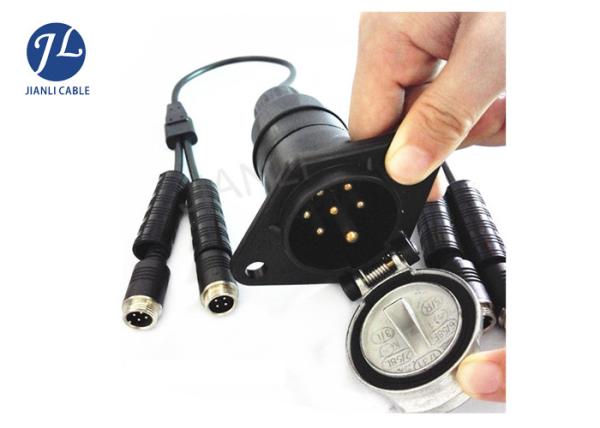 Quality CCTV Backup Camera Extension Cable For Trailers / Mobile DVR / Transport Vehicle for sale