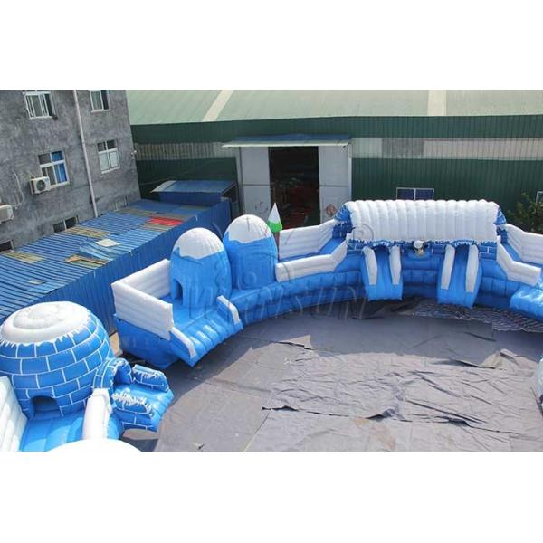 Huge Commercial Inflatable Water Park , Frozen Themed Aqua Park Equipment