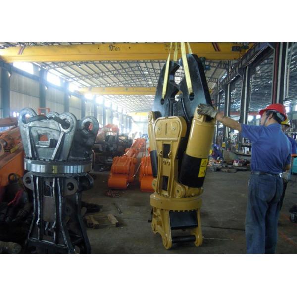 Q345B Excavator Grab Attachment , Excavator Bucket Attachments For Building Demolition