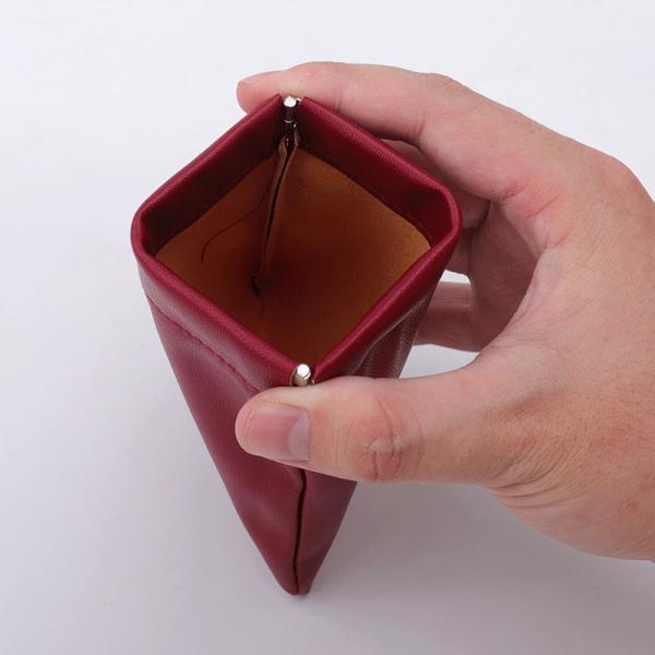 Biodegradable Fruit Leather Bag Leather Spring Clip Storage Bag Jewelry Bag Portable Shrapnel Automatic Closing To Organize Small Accessories