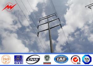 China Electrical Distribution Line Power Transmission Poles With Cross Arm on sale