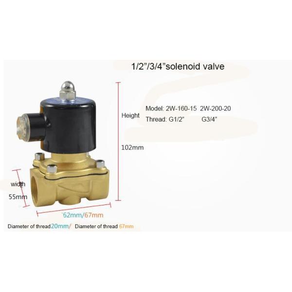 Low Pressure 2 way 3/4 inch 2W-200-20 water solenoid valve normally closed