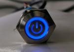 Waterproof Anti Vandal Push Button Switch , 16mm Illuminated Pushbutton Switch