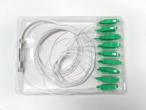 Mini Tube 1x16 Fiber Optical Splitter SCAPC PLC Blister Packing White Color