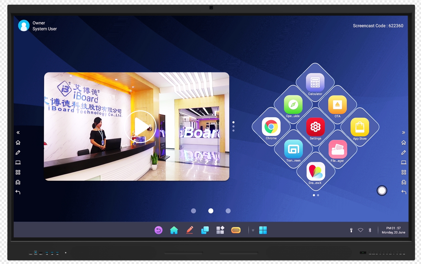 Factory Wholesale Touch Screen Interactive Flat Panel Display With Infrared Touch And Remote Upgrade Over Internet Network Interactive Whiteboard