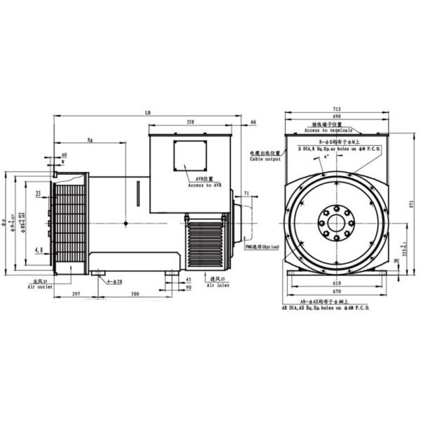3 Phase Brushless Magnetic Power AC Electric Generator Without Engine