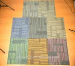 Striped multi level loop fireproof Nylon carpet tiles for office