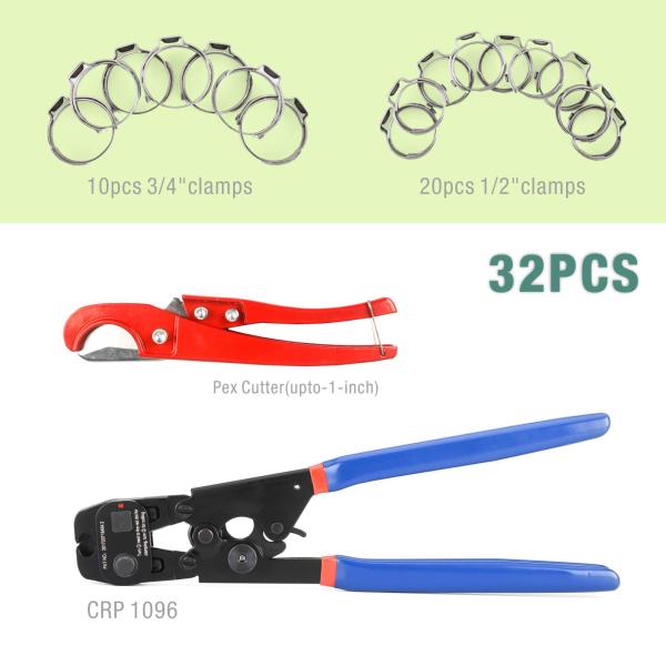Practical PEX Ratchet Clamp Tool , Portable PEX Ratcheting Cinch Clamp Tool
