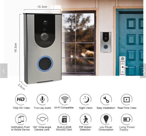 Quality Home Security Ring Wi-Fi Enabled Video Doorbell  1 Receiver & 1 Push Button with Sound and LED Flash, 36 Melodies to Cho for sale