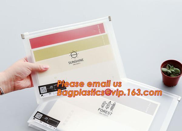 Quality custom clear transpaent PE zipper file folder bag , PE Zip files wallet wholesale, PVC Polyvinyl Plastic Document bag for sale