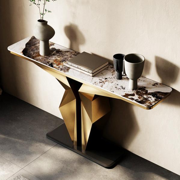 Quality Stylish Marble & Stainless Steel Console Tables - Durable & Elegant for sale