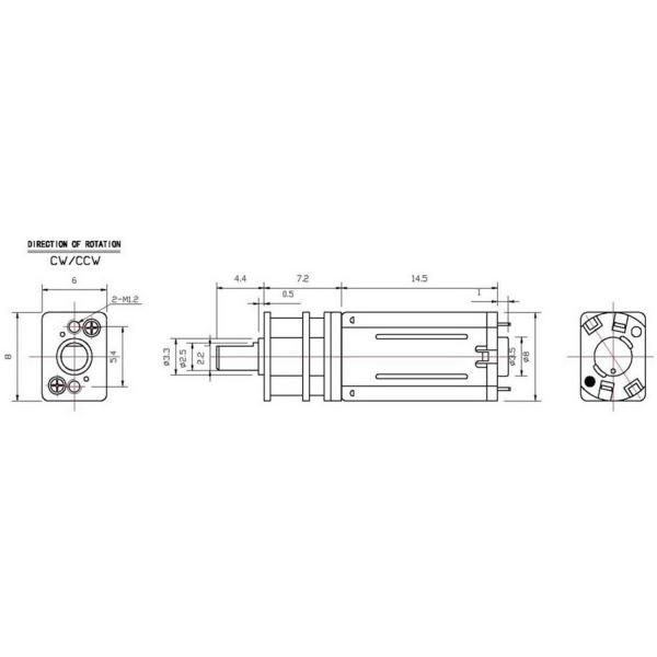 Stable Performance Small High Torque DC Motor 3.0V / 1.5V 8mm Diameter Long Lifespan