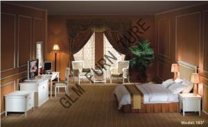 China Customized Solid Wood Bedroom Furniture Sets White Lacquer Finish on sale