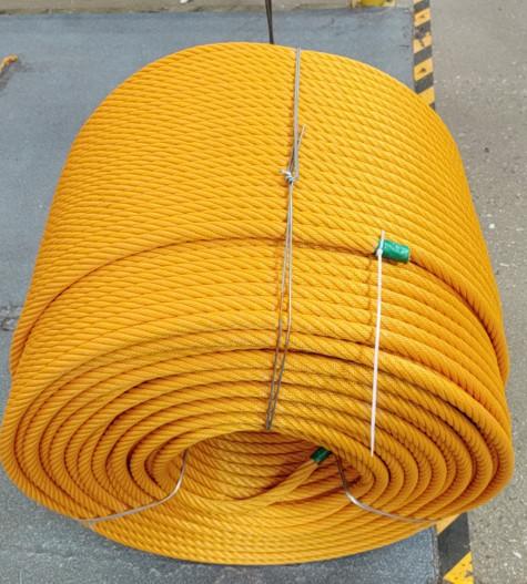 Quality 6 Strand 16mm*500m Steel Core PP Combination Playground Rope For Kids Playground Bridge for sale