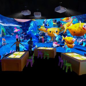 3D AR Alive Interactive Drawing Touch Table Screen Projection