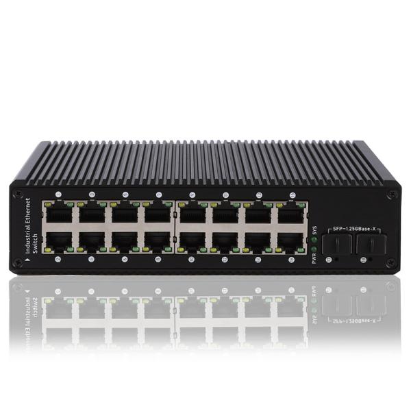 Quality Unmanaged Poe Switch 16 Port Poe Switch Power Supply 48-56V DC for sale