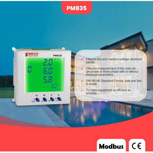 PM835 Three Phase Multifunction Power Meter Digital Panel Meter AC Wattmeter