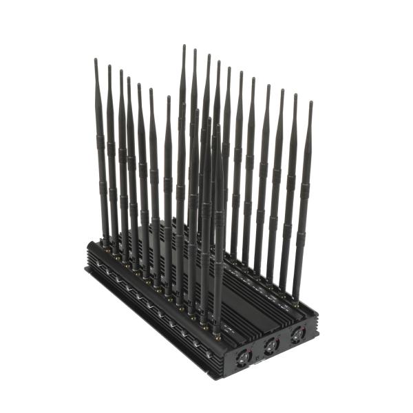 Multifunctional 22 Antennas Full-Band Wireless Signal Jammer With Remote Control. Blocks 5.2G, 5.8G, Wi-Fi 6E, Lora, etc. Signals, and Has a 70m
