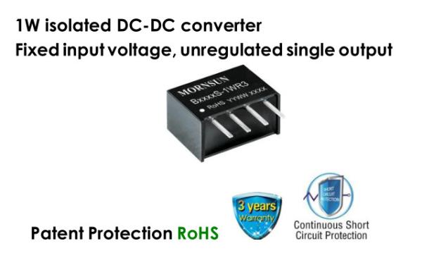Low Power Isolated Single Dc Dc Converter B03_S-1WR3 3.3VDC 1W Fixed Input