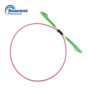 China 3.0mm LSZH Fiber Optic Patch Cord , Multimode Simplex LC LC APC Patch Cord on sale