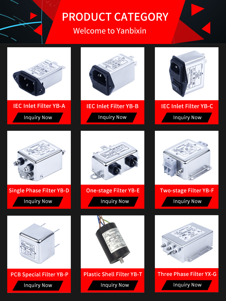 1A~10A IEC C14 Inlet Filter Plug In AC EMI Filter With Switch For Medical Equipment