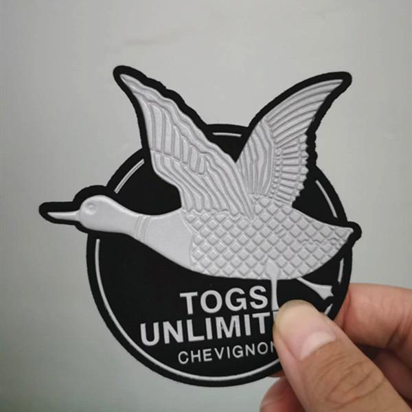 Quality 3D Logo Iron On TPU Custom Jean Jacket Patches Heat Transfer Patch for sale