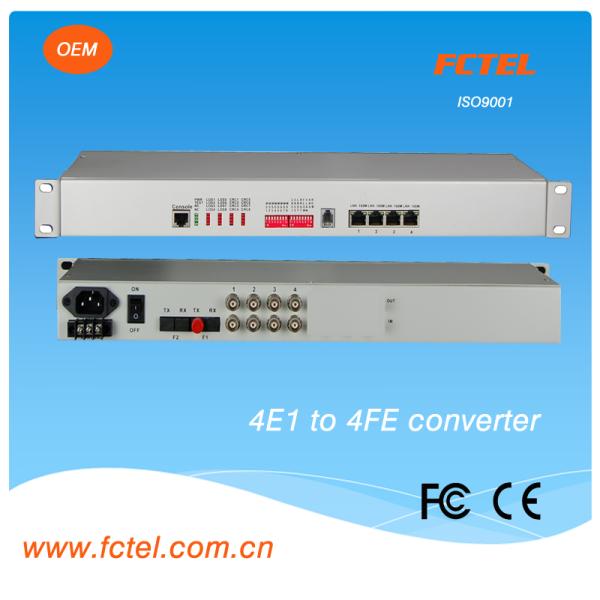 Quality With snmp support  vlan 4E1 to FE + POE  Protocol Media Converter for sale