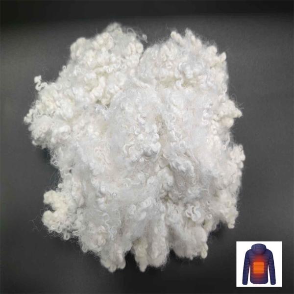 Quality Far Infrared Polyester Man Made Fibre 3D White PSF With Customized Crimp for sale