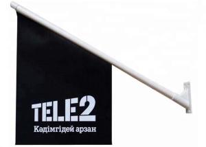 China Outdoor Flag Pole And Mount For House , Flag Wall Mount Kit With Plastic Pole on sale